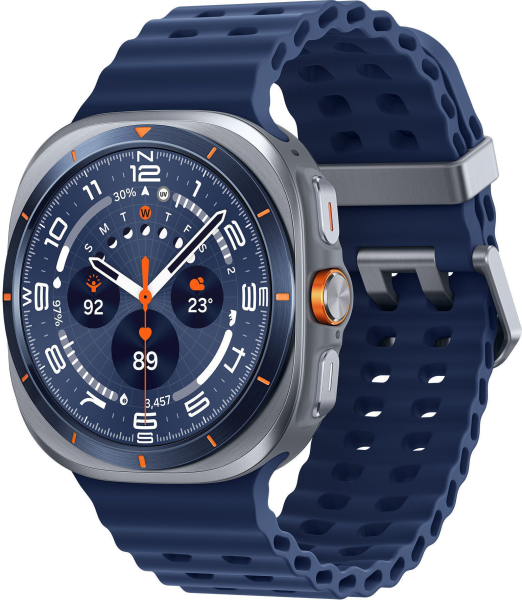 Умные часы Samsung Galaxy Watch Ultra 47мм, ремешок Marine (Titanium Blue, 2025)